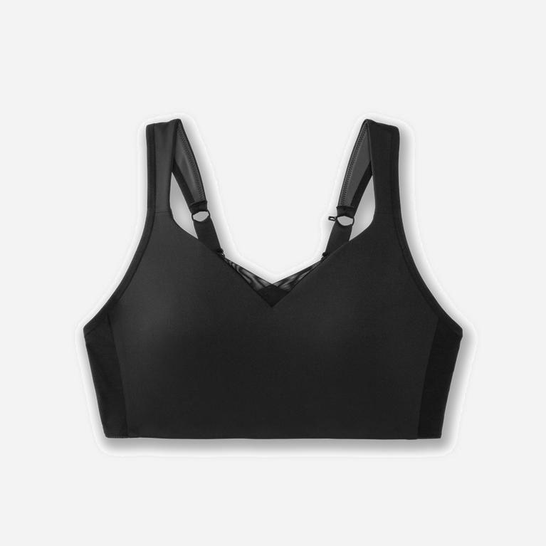 Brooks Drive Convertible Womens Running Bra - Black - Philippines (689723EUH)